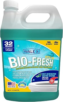 Walex Bio-Fresh Liquid RV Black Tank Treatment - Ocean Mist, 1-Gal