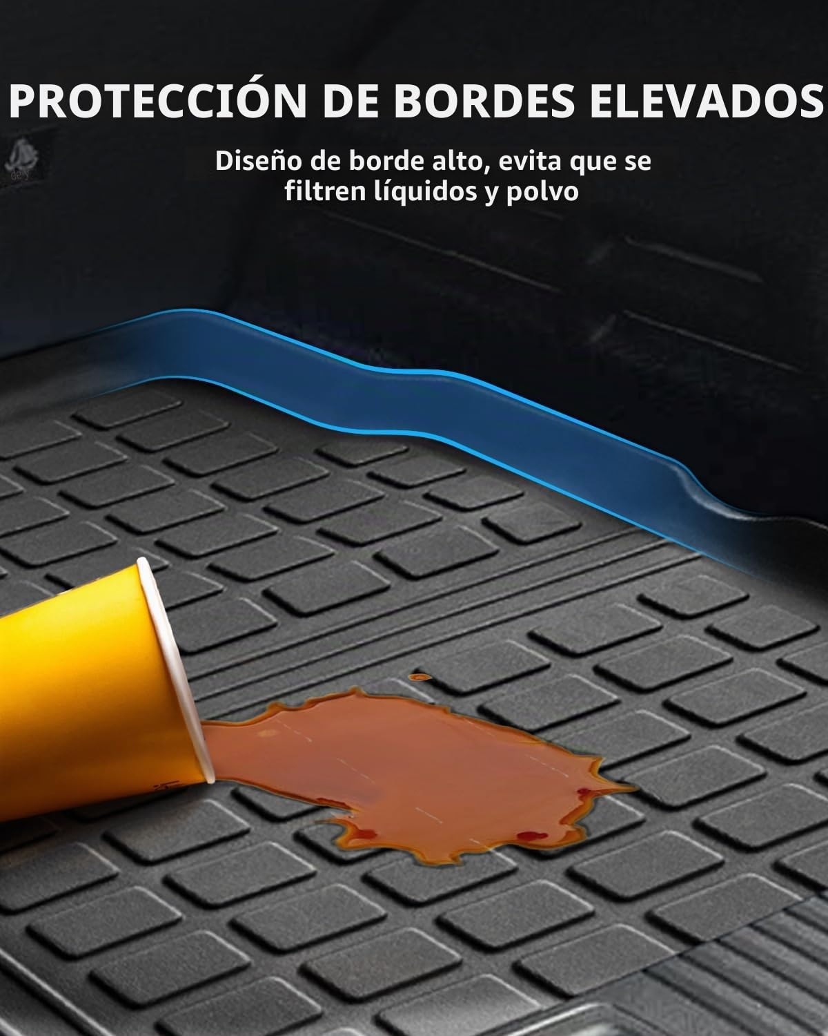 TPE Alfombrilla Maletero para Renault Austral E-Tech HEV 2023-2026 | Alfombras Maletero Originales, Protector Maletero Antideslizantes e Impermeables, Funda Maletero con Bordes Elevados