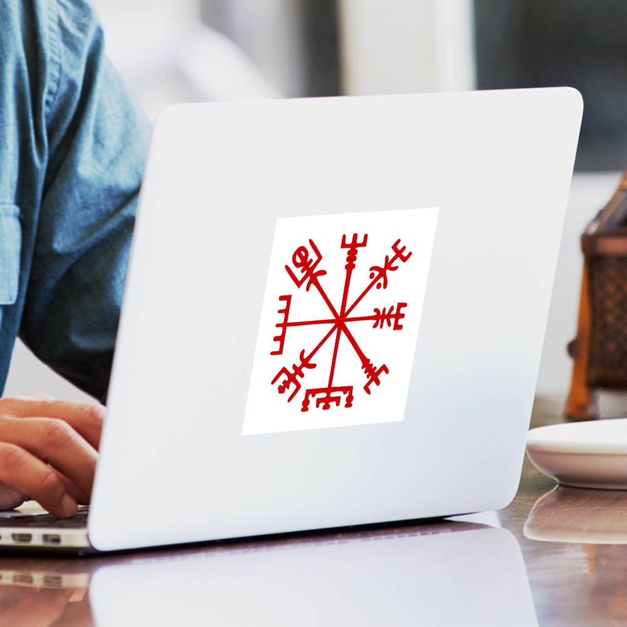 Amazon.com: CafePress Blood Red Viking Compass : Vegvisir Sticker