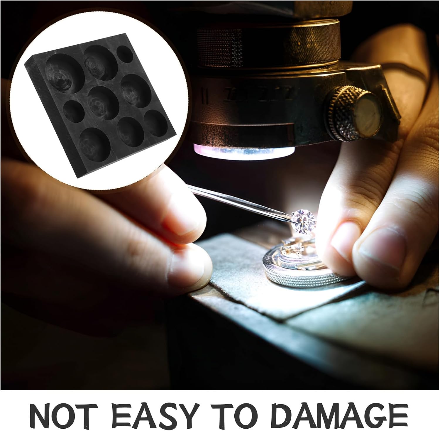 Didiseaon Graphite Crucible Melting Mold 9-Hole Casting Mold for Gold Silver Bars Jewelry Making Metal Smelting Container Suitable for Ingot Production and Metal Refining