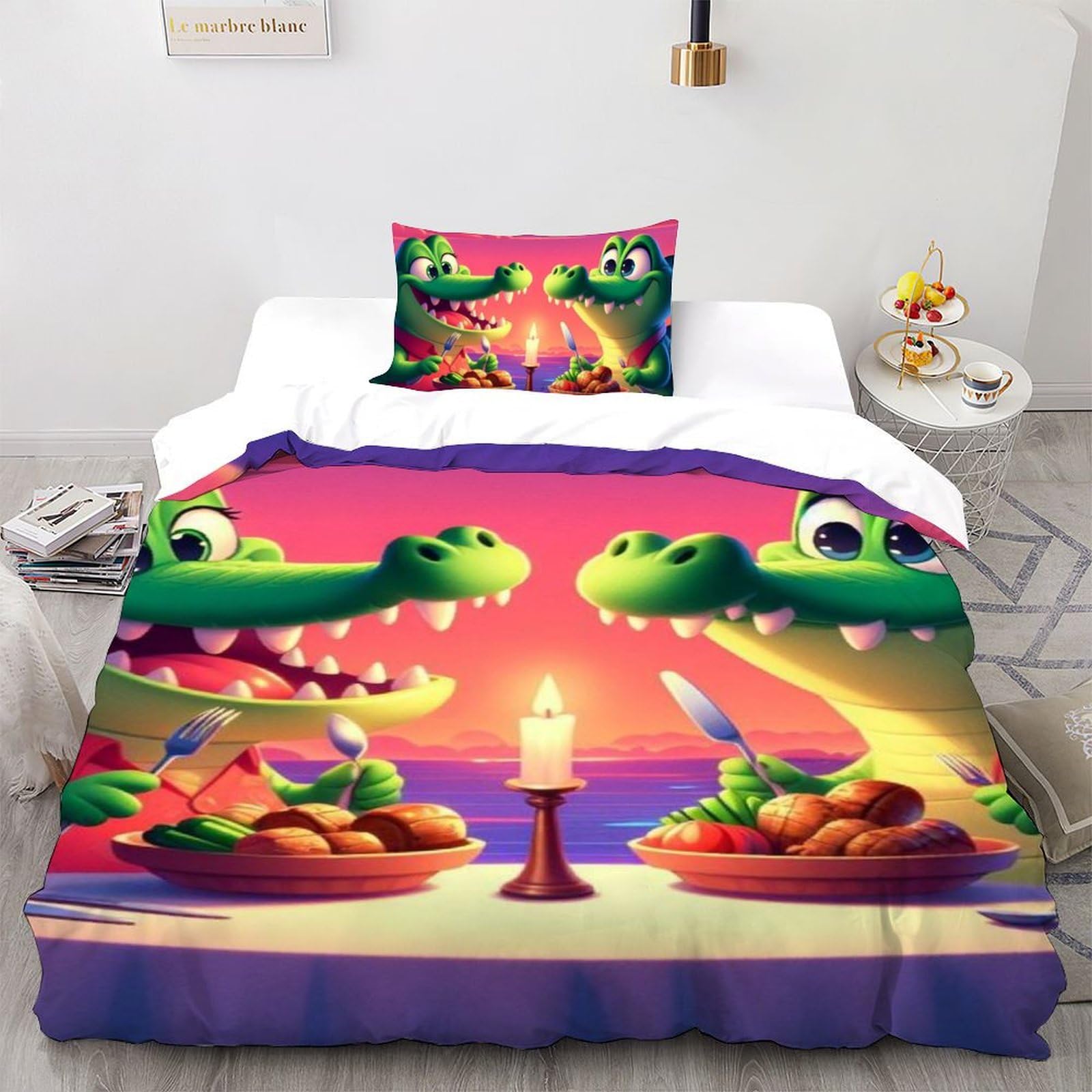 Housse de couette animaux 3D pour chambre d'enfant ludique