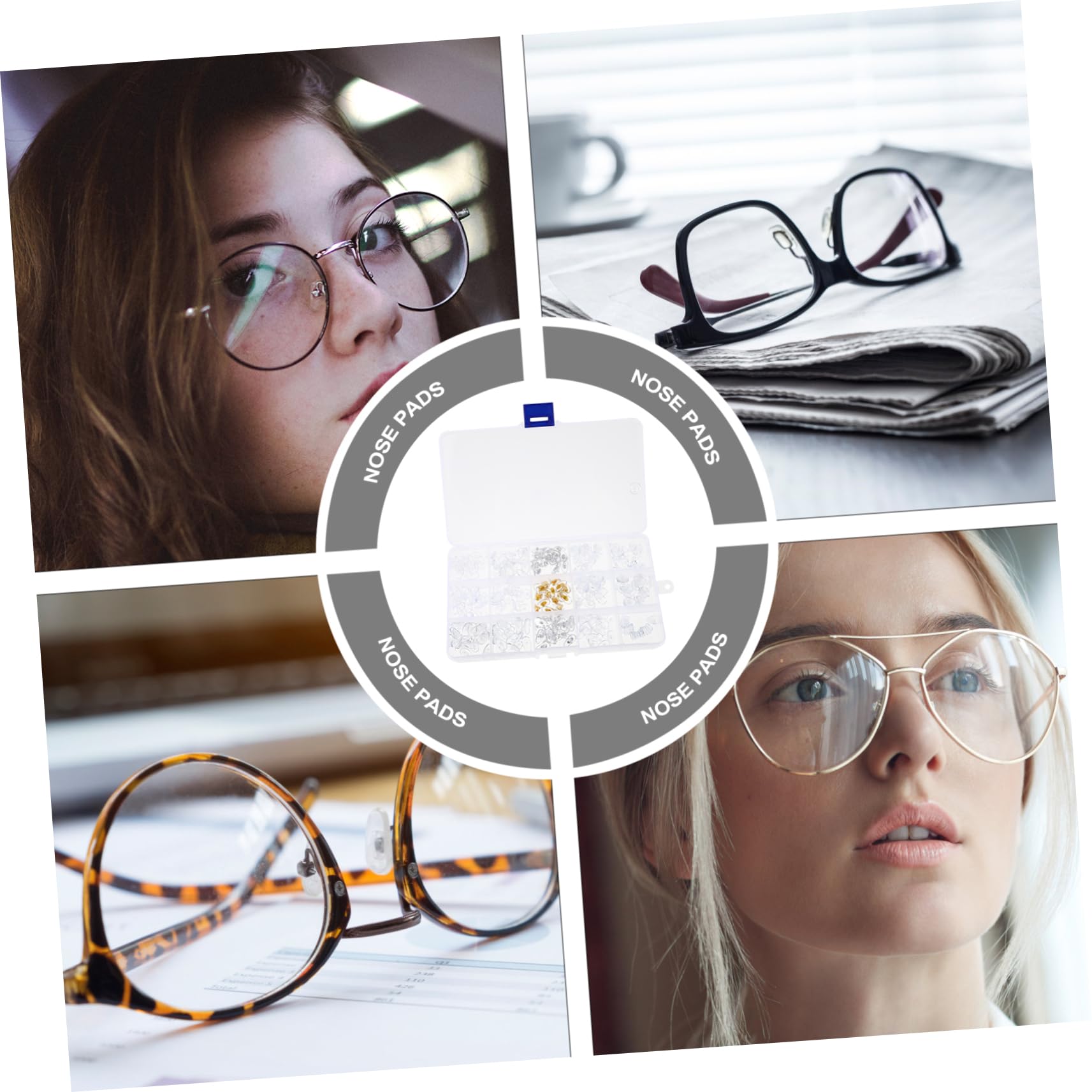 Healvian 600paia Naselli Per Occhiali in Cuscinetti Nasali Avvitabili Kit Riparazione Per Eyewear Facile Installazione e Rimozione Adatti Tutti Tipi Di Occhiali