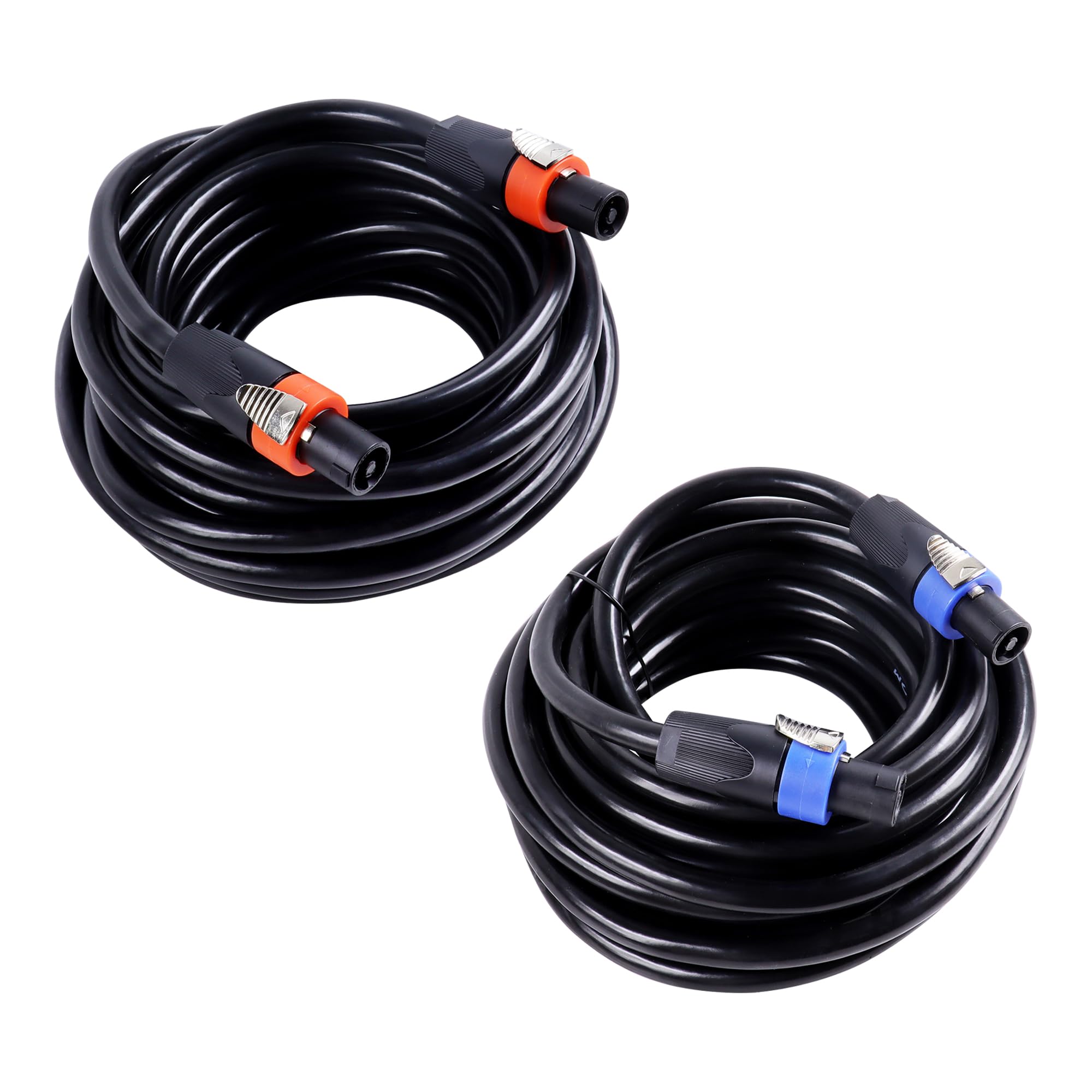 Speakon Pro 4-żyłowy kabel 12 AWG Heavy Duty Speakon do Speakon, Twist Lock PA DJ Live Performance NL4FC 3-7,6 m (4 przewody, 3,7 m)