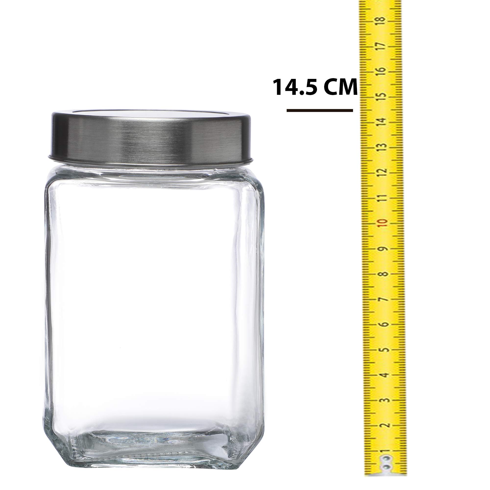 Transparent Glass Jars - Set of 2 - Cutting Edge Essentials -3 Transparent Glass Jars - Set of 2 - Cutting Edge Essentials -3