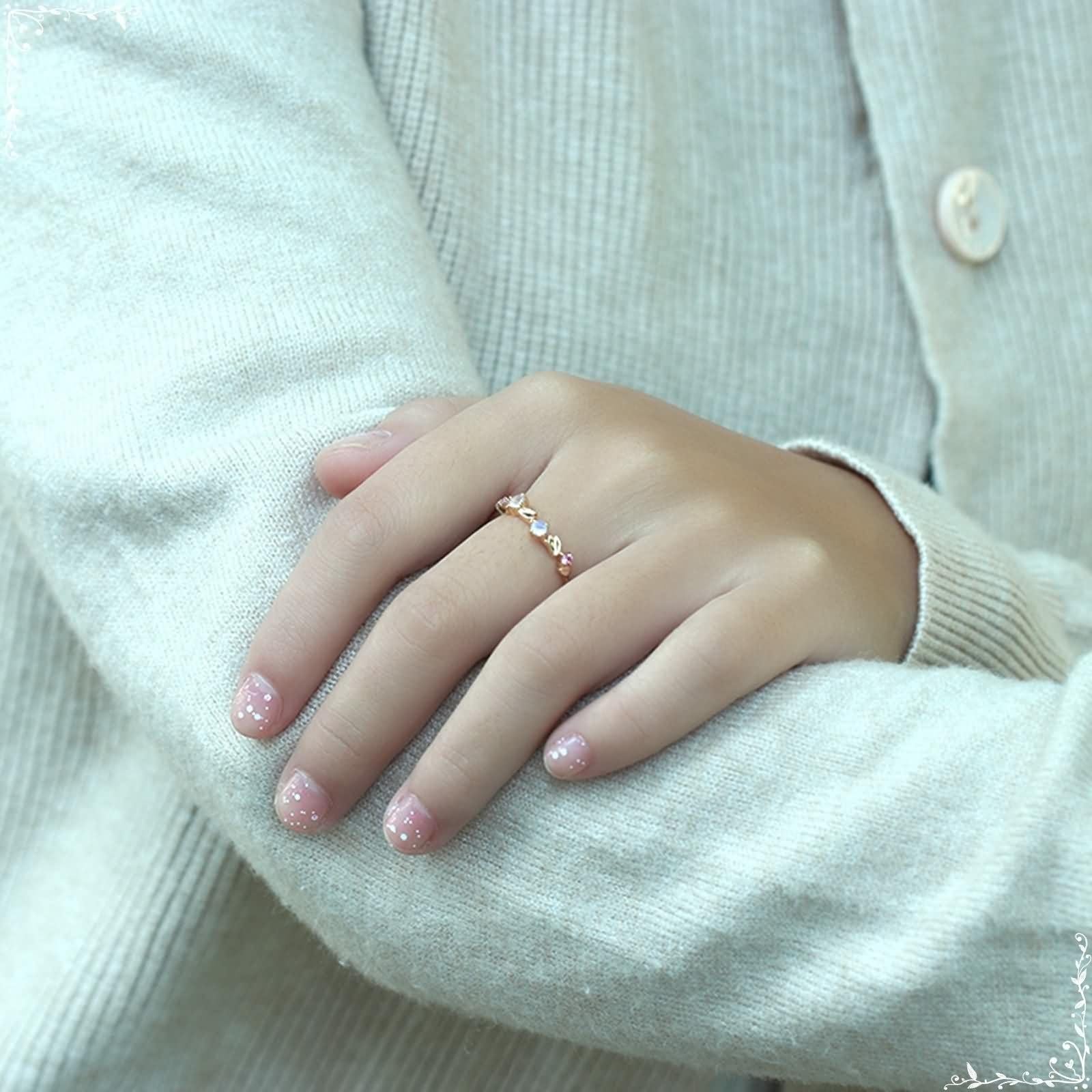 Beydodo Anillo de Boda Oro Amarillo Mujer 9 14 18Kilates con Redondo con Cristal, Anillos de Mujer de Boda Oro