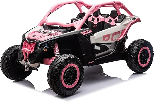 Auto de juguete para niños de 24 V con control remoto compatible con CAM-AM Maverick vehículo todoterreno lado a lado de 2 plazas 4WD Kids UTV,