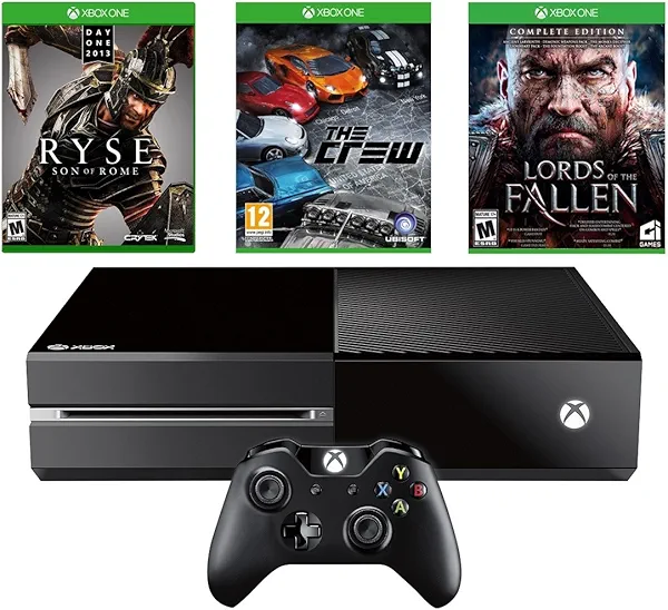 Microsoft Xbox One 1TB 3 Game Bundle - Ryse: Son of Rome, The Crew, and Lords of the Fallen (Renewed)