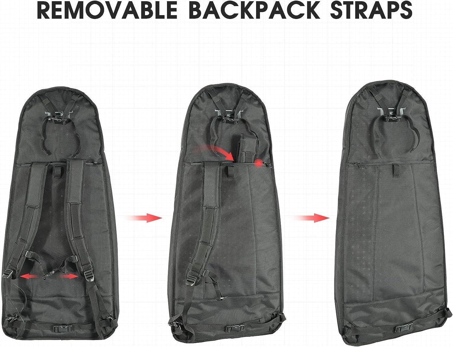 TRT Tactical Rifle Soft Case – Car Seat Mountable Gun Bag with Padded Protection, Molle Webbing & Accessory Pockets – Secure Rifle Transport for Hunting & Range