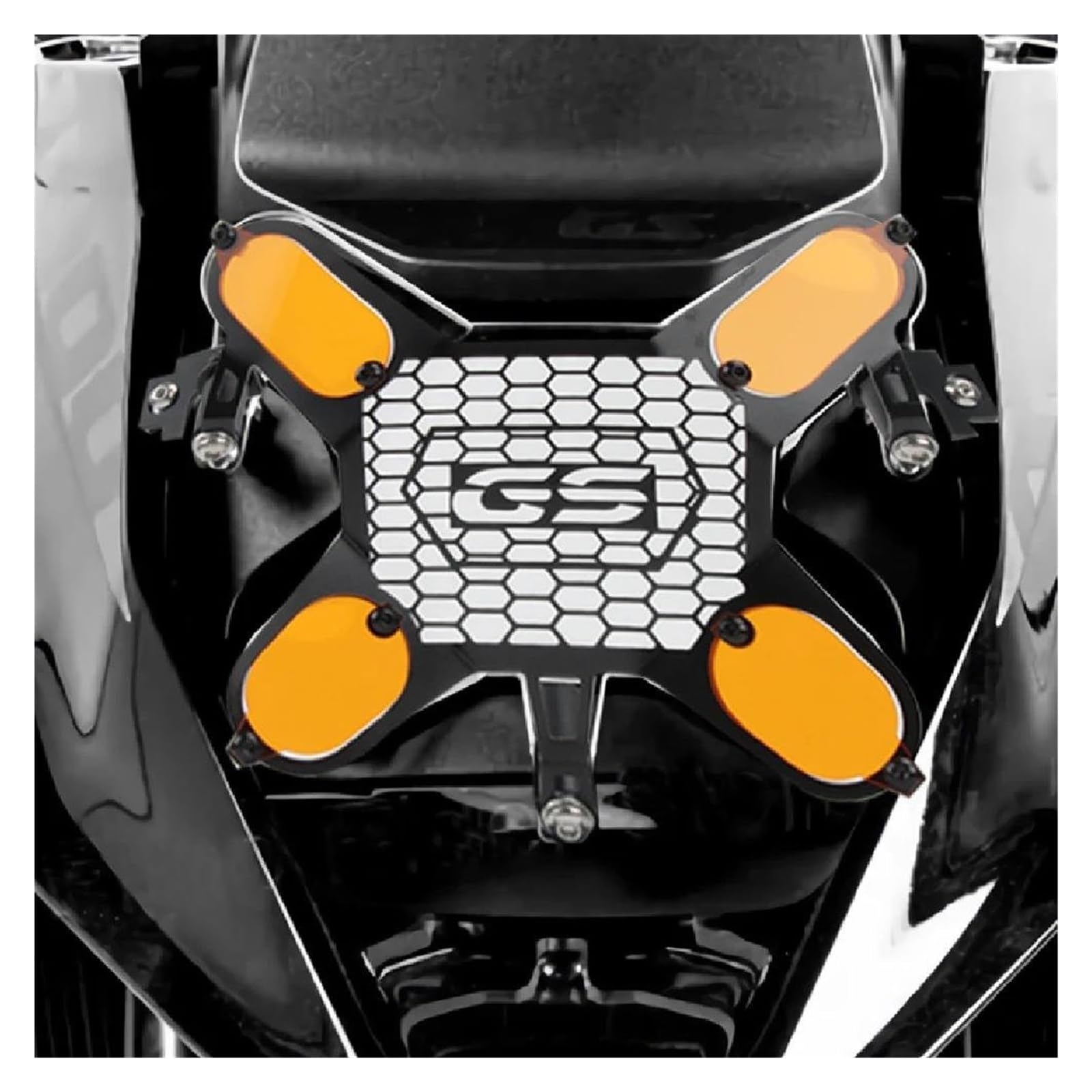 Verbessertes Motorrad-Scheinwerferschutz, Scheinwerferschutzabdeckung Für R 1300 GS R1300 GS GS1300 R 1300GS R1300GS 2023 2024 Scheinwerfer-Lampengitter Teil(Gelb)