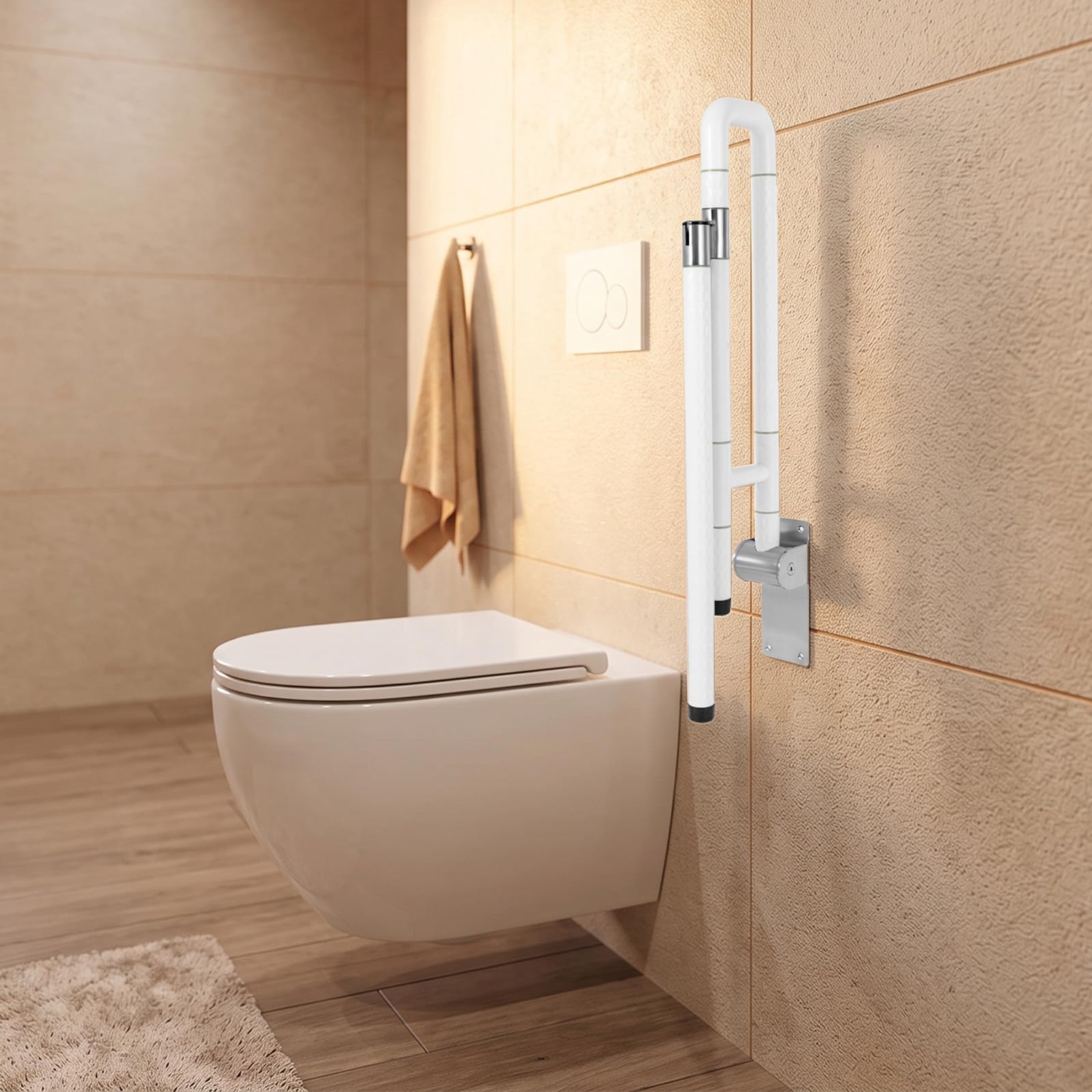 Uchwyt do WC składany uchwyt toaletowy ze stali nierdzewnej 100 kg uchwyt