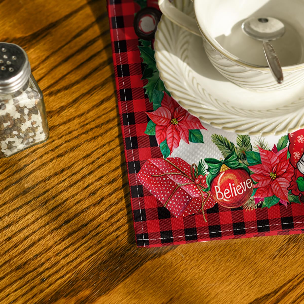 Lot De 4 Serviettes De Table - Vert/fleuri - Home All | H&M FR