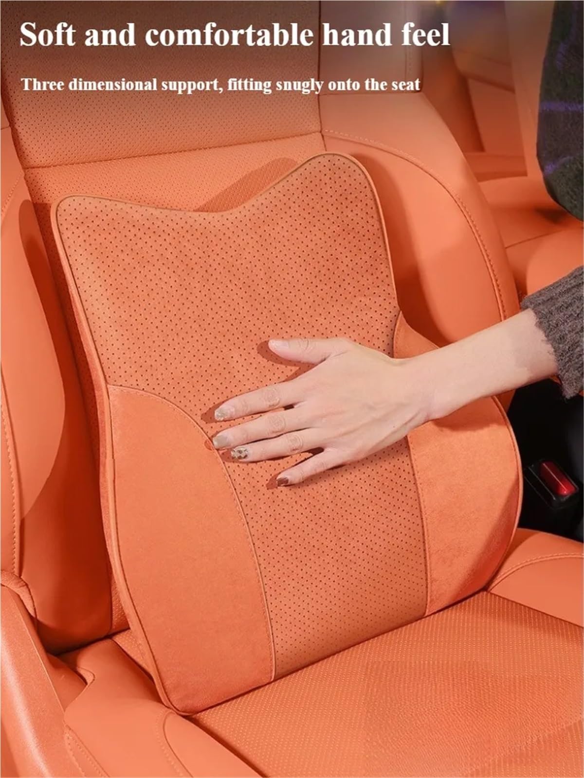 POQUWJDA Car Seat Neck Coussin de Taille pour Appui-tête Voiture en Cuir suédé, Soutien Lombaire pour, Accessoires siège Sleeping Headrest(Wine Red -2pcs)