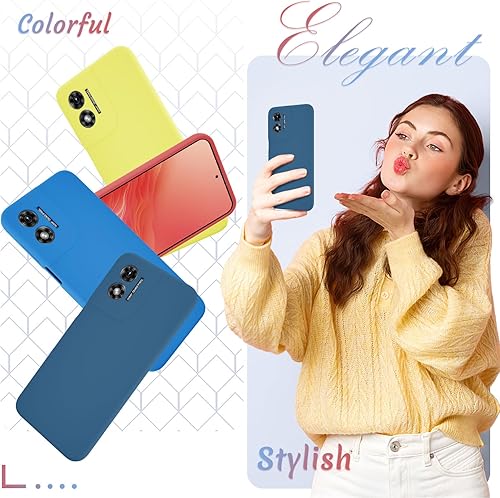 Miniatura 6 de Funda para Motorola Moto G Play 2024, funda de silicona con 1 protector de pantalla, forro de microfibra suave antiarañazos, cuerpo completo, a