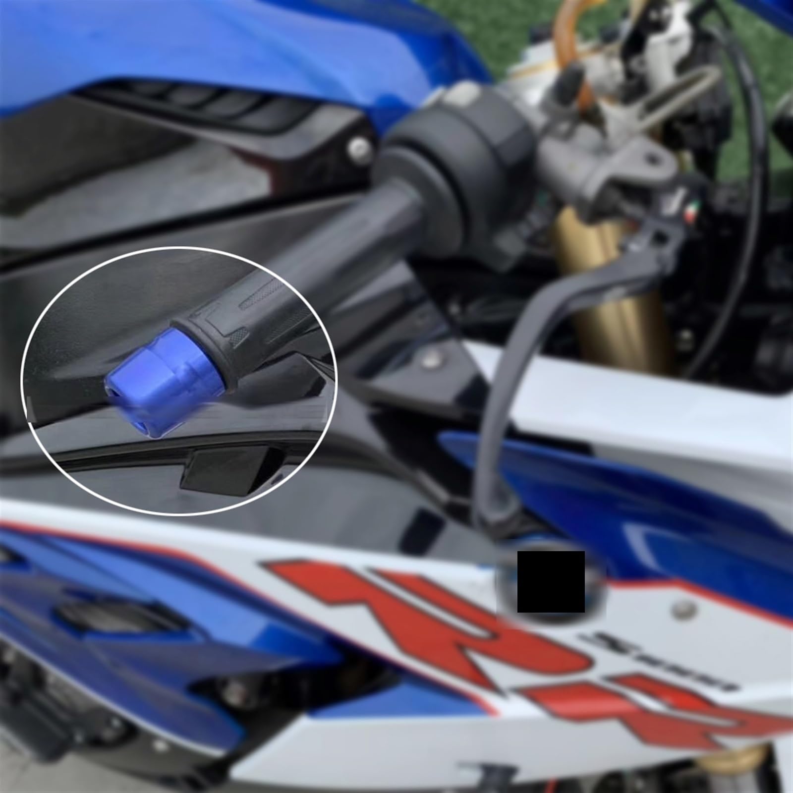 Contrappesi Manubrio Moto Per S1000RR HP4 S1000R 2010-2018/F800R 2015-2018 Accessori Moto CNC In Alluminio Manubrio Mano Grip Bar Ends Cap Slider(Black)
