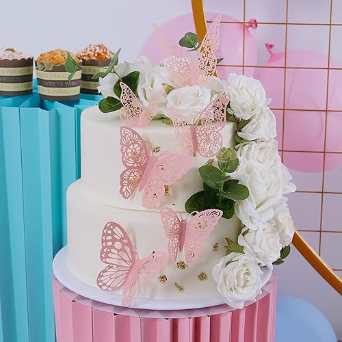 Miniatura 27 de Calcomanías de pared de mariposa 3D, 72 unidades, 3 tamaños, 3 estilos, calcomanías de pared metálicas extraíbles, calcomanías de pared para nevera,