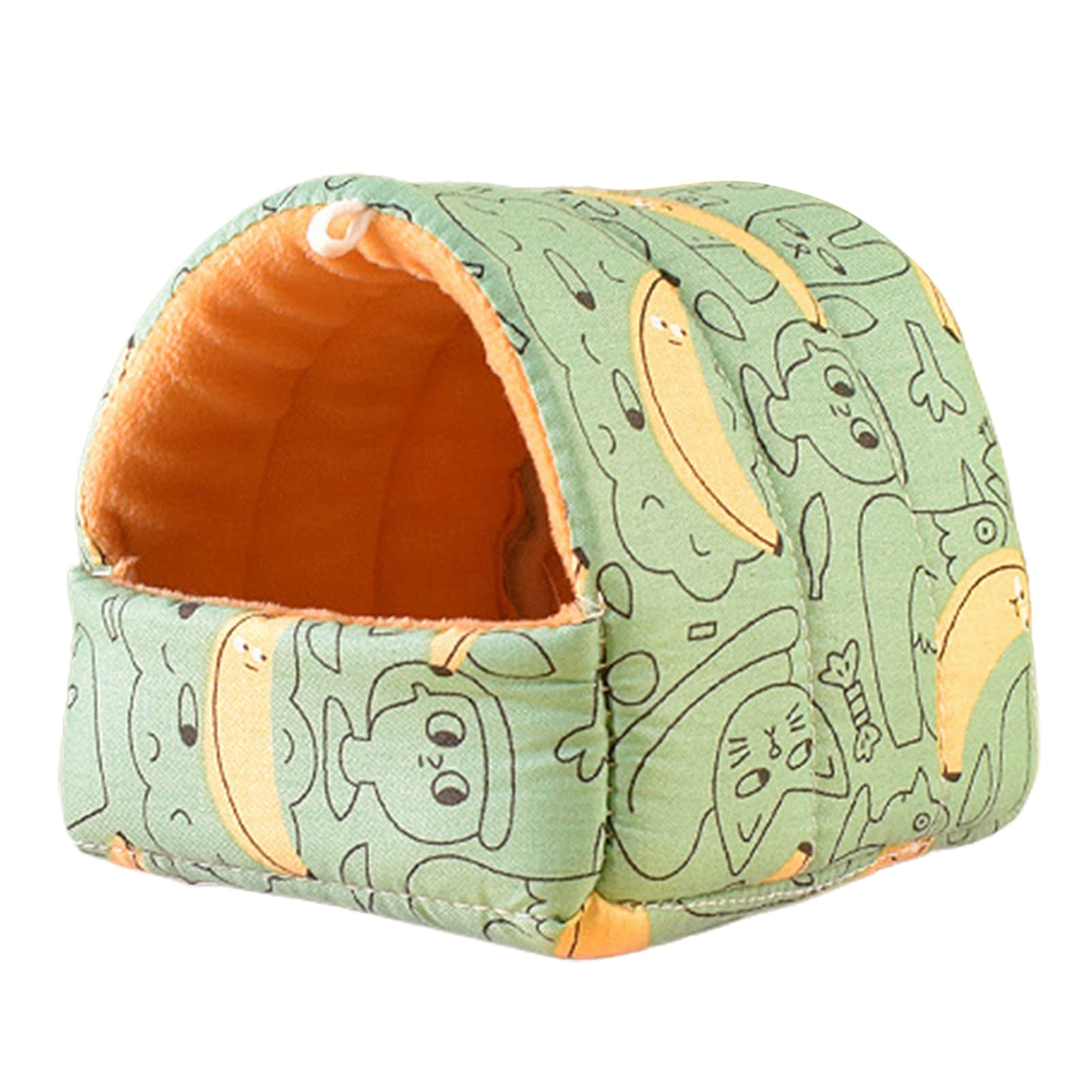 matumou Guinea Pig Cartoon Pattern Pet Hideout Warm Small Hamster Squirrel Bed House Cage Accessories Squirrel Bed