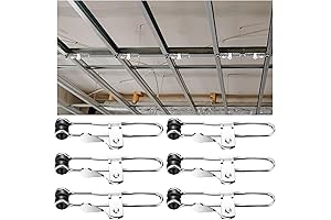 6-Pack Stainless Steel Lever Action Grid Clamps for Ceiling Tiles, Jewelry, and DIY Projects