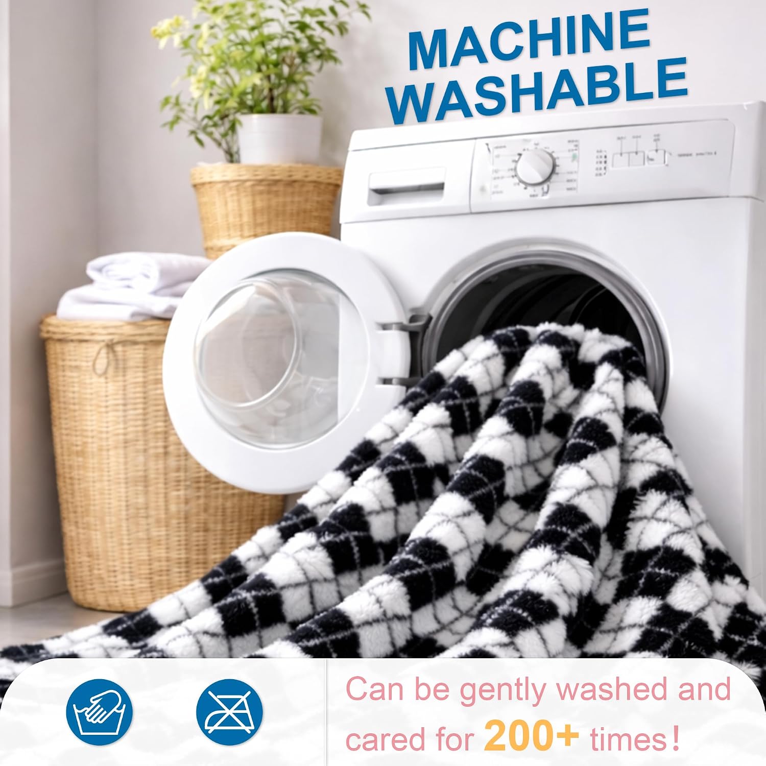 SPRING SEAON Wearable Wheelchair Blanket, Soft Fleece Shawl Poncho with Snaps, Plaid/Solid, Knee-Length, Lap & Leg Blanket, Seniors Nursing Home Recliner Sofa Office Travel, Machine Washable (Black)