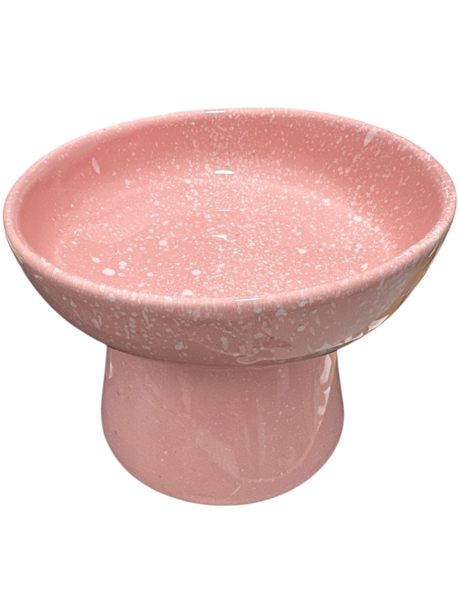 AEE® Eğimli Yüksek Seramik Mama ve Su Kabı – Ergonomik Kedi Köpek Mama Kabı | 14 cm Yükseklik, 13 cm Genişlik | Sağlıklı, Dayanıklı, Kolay Temizlenebilir | Boyun ve Omurga Dostu (Pembe)
