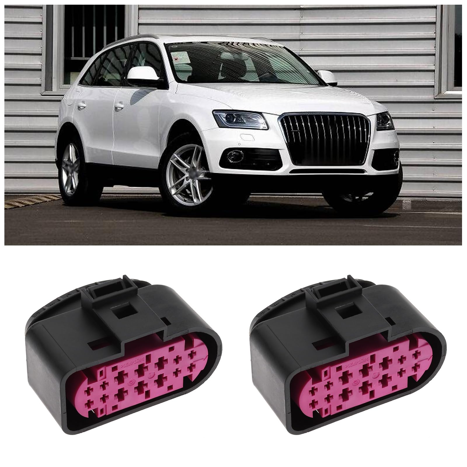 Create idea 2 Jeux Kit de Réparation de Capteur Automatique 1J0973737 Compatible avec Volkswagen Compatible avec Audi Prises 14 Broches Kit de Réparation Capteur de Voiture