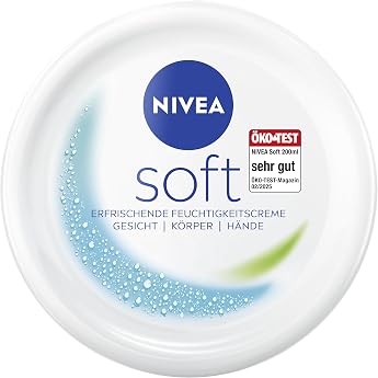 Nivea soft Creme 200mlErfrischende Feuchtigkeitscreme | Face, body and hand cream with vitamin E and jojoba oil, 48h moisture