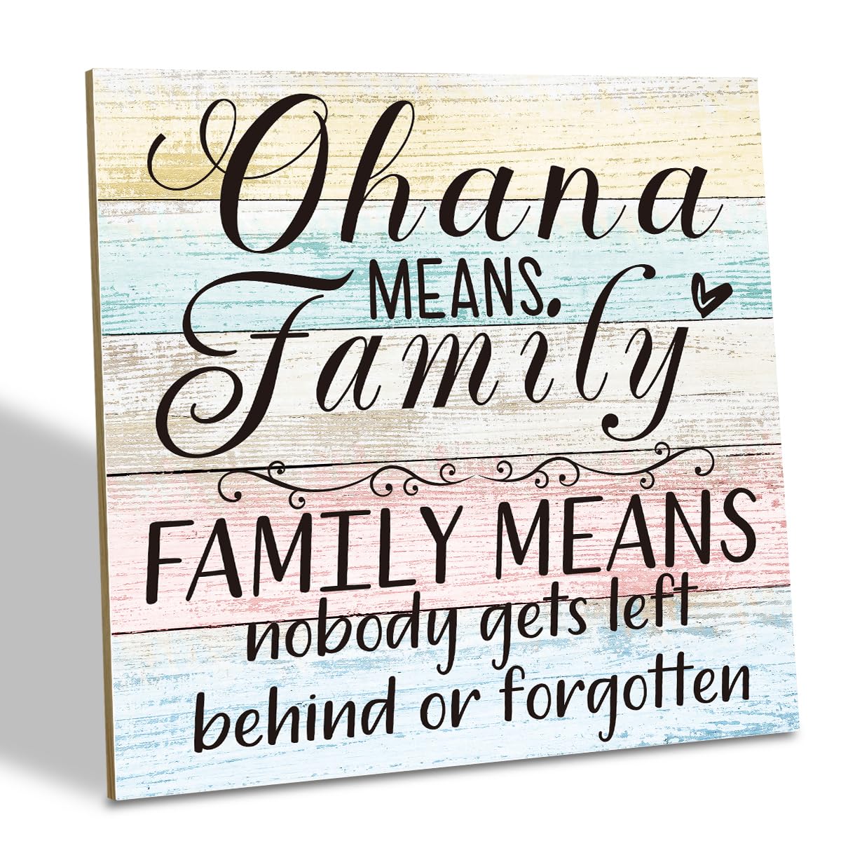 Panneau bois Ohana citation famille : une touche de tendresse unique pour votre décoration intérieure