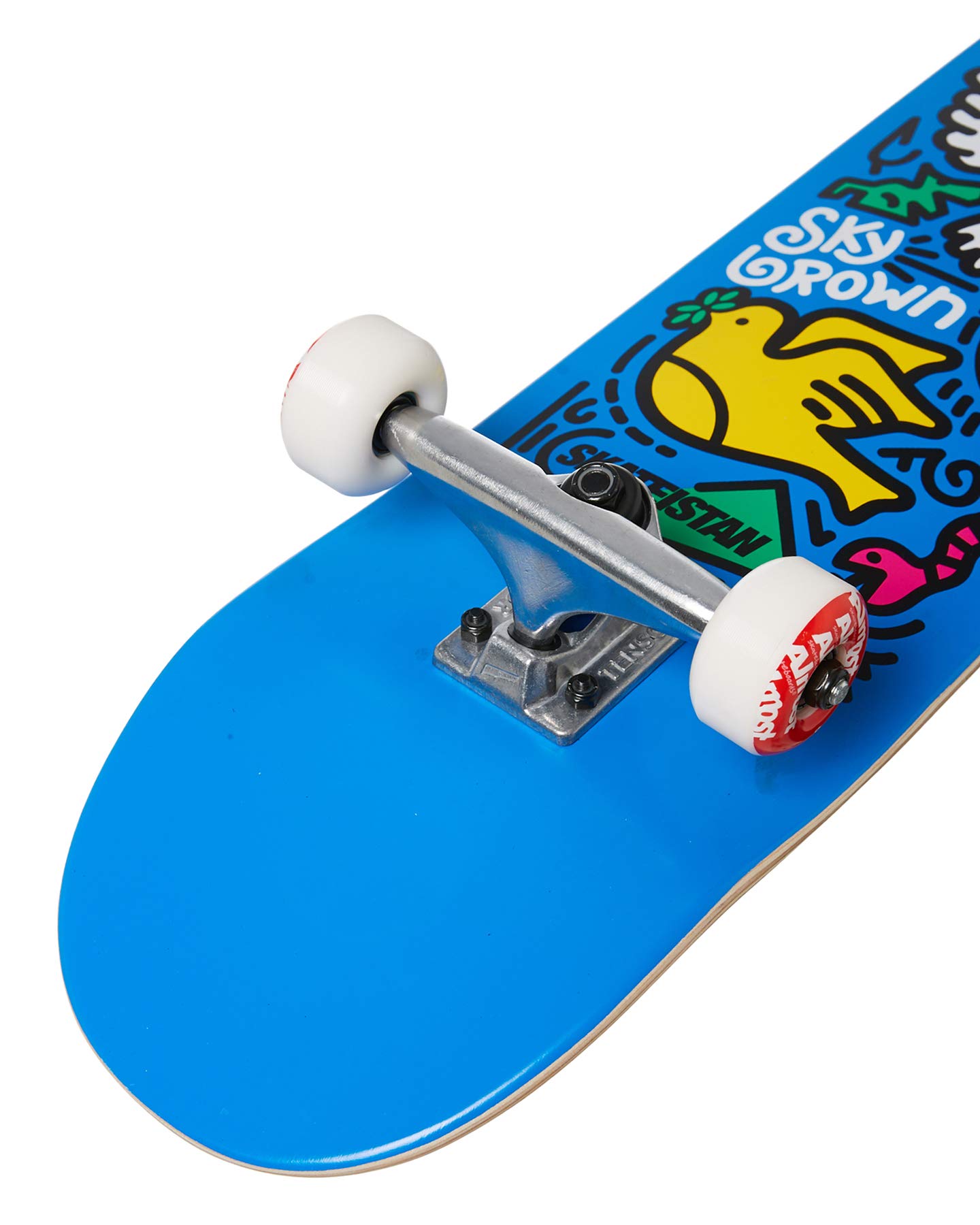 Almost Skateboards Complete Skateistan Sky Brown Doodle Blue