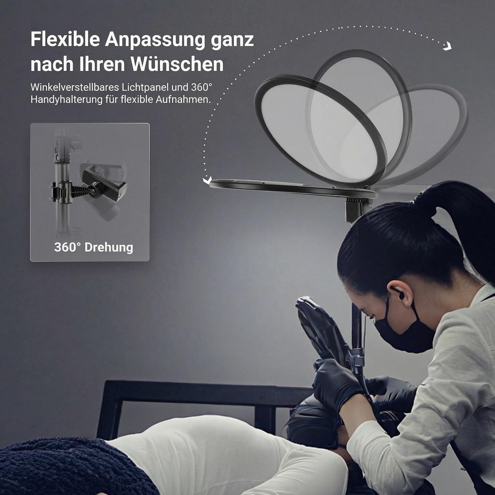 NEEWER BASICS 10" Ringlicht mit 63" Stativ/Handyhalterung/Fernbedienung kompatibel mit iPhone, 15W, zweifarbige, Edge Lit Vollbild LED Beleuchtung, CRI 95+ für Video Selfies Streaming und Makeup, R10L