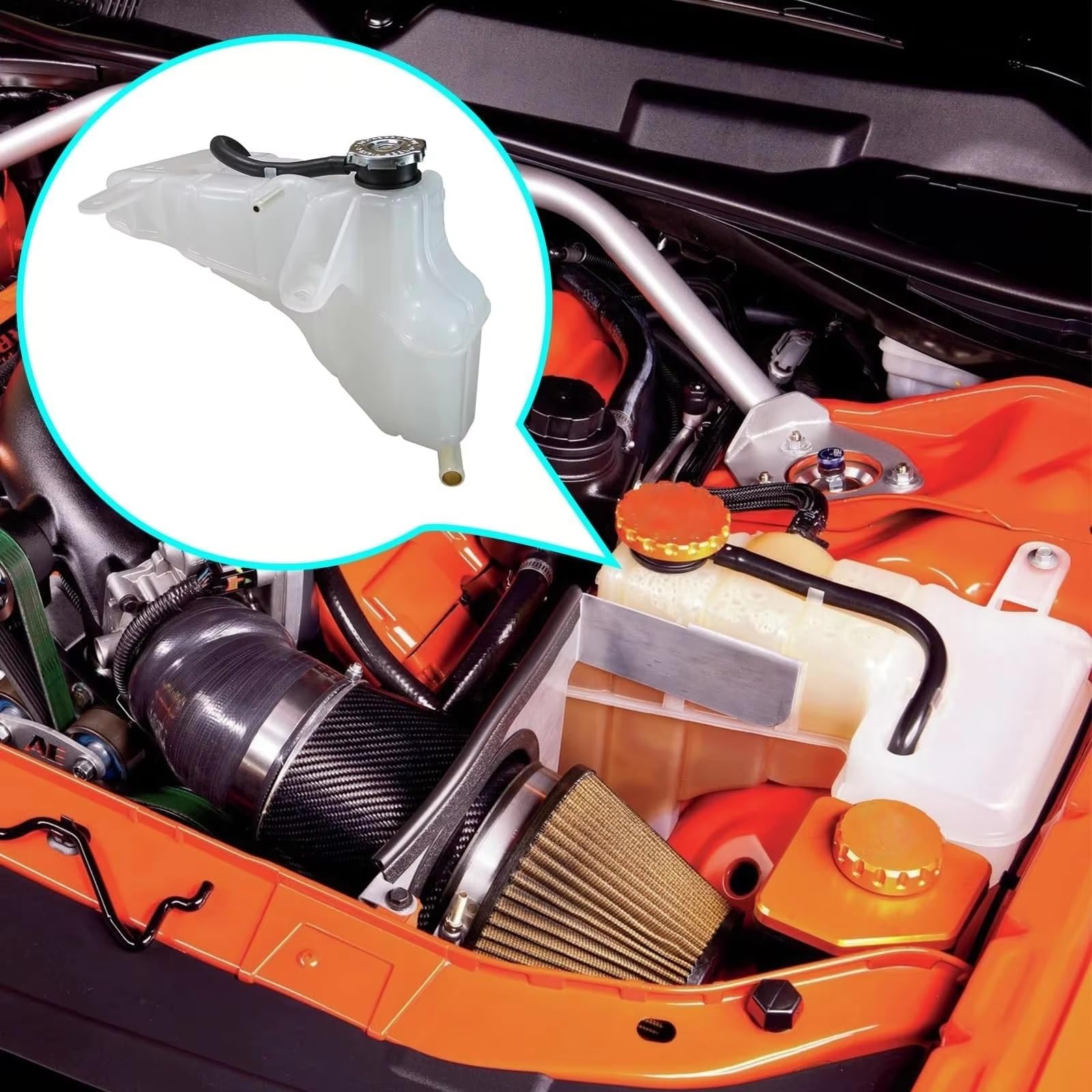 Compatibile Con Chrysler Per 300 2005-2010 Bottiglia Serbatoio Di Espansione Recupero Di Troppopieno Radiatore Con Tappo 4596466AG Vaschetta Raffreddamento