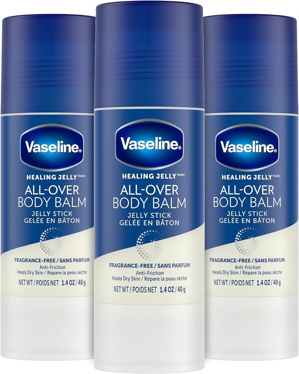 All-Over Body Balm Stick 3-Pack, Fragrance-Free Lotion, 1.4 Oz Ea | Non-Greasy, All-Over Body Lotion, Moisturizer Stick | Smooth Rough Skin, Chafing While Traveling | Mess-Free Application