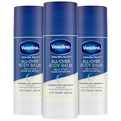 Vaseline Body Balm Stick Anti-Friction For Dry Skin Unscented Targeted Healing for Hard-to-Reach Spots 1.4 oz 3 Count | No