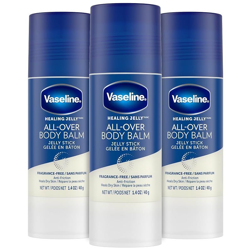 Vaseline Bastão de Bálsamo Corporal sem Fragrância, Pacote com 3