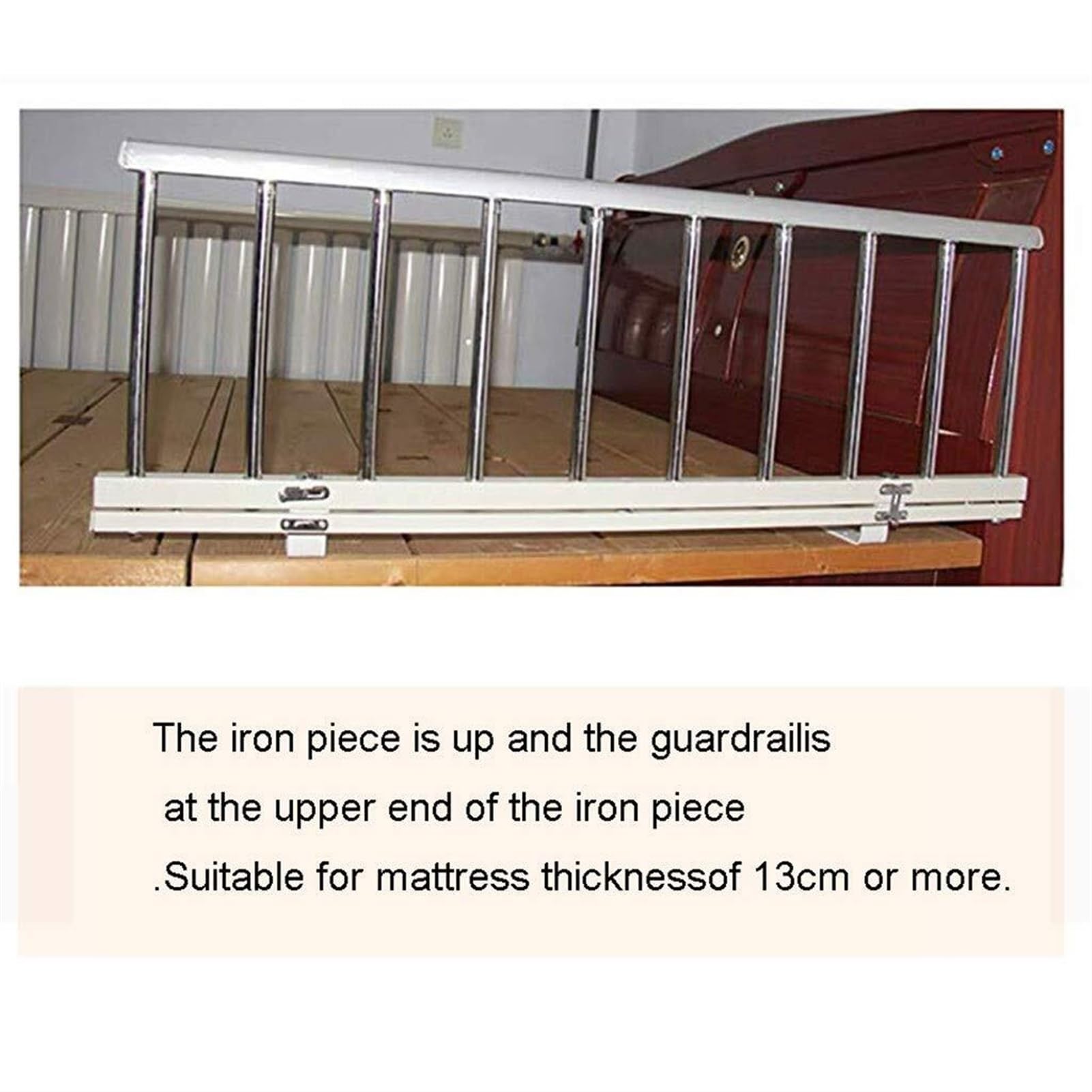 Barandillas de Cama para Personas Mayores, Barandilla de Seguridad for Cama Plegable for Adultos con Protector Lateral con asa Auxiliar