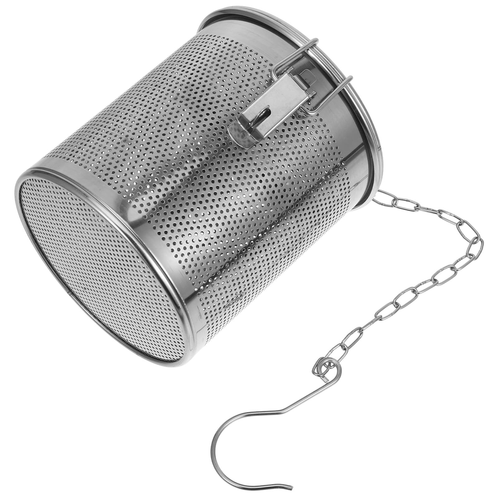 HOODANCOS Brine Basket with Fine Mesh Strainer Convenient to Clean Stainless Steel Seasoning Basket Sturdy Silver Material Kitchen Tool for Braised Pork Use