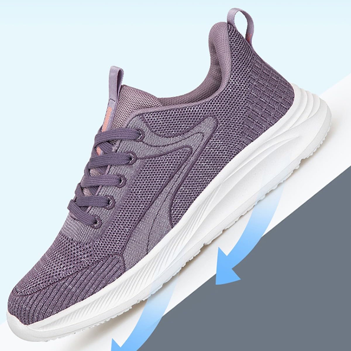 Zapatos de Tenis para Caminar para Mujer Que se Atan en la Parte Superior Zapatillas Antideslizantes para Caminar y Correr para Mujer Zapatos de Entrenamiento para Mujer en la Parte Superior Media.