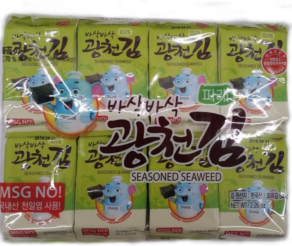 Yifantacy Kimnori Kwangcheonkim Seasoned Seaweed 16 Pack Combo - No MSG