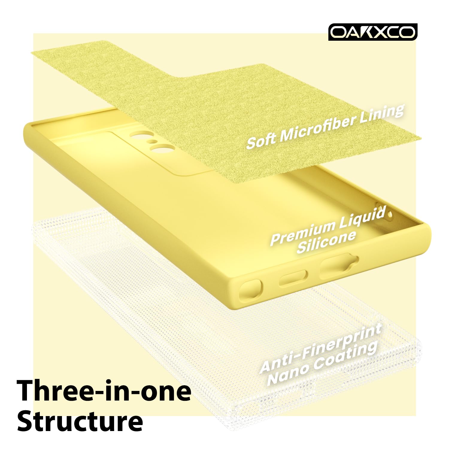 oakxco for Samsung Galaxy S24 Ultra Phone Case Liquid Silicone, Thin Slim Soft Rubber Gel TPU Plain Simple Cover for Women Girl Cute, Matte Solid Color, Brown Khaki Nude — view 230