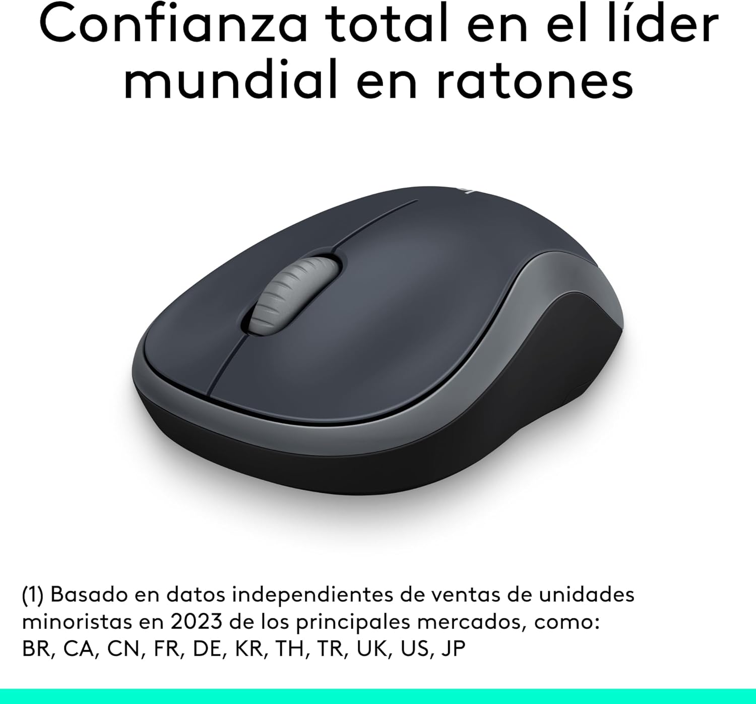 Logitech M185 Ratón Inalámbrico, 2,4 GHz con Mini Receptor USB, Batería 12 Meses, Seguimiento Óptico 1000 dpi, Ambidiestro, PC/Mac/Portátil – Gris 3