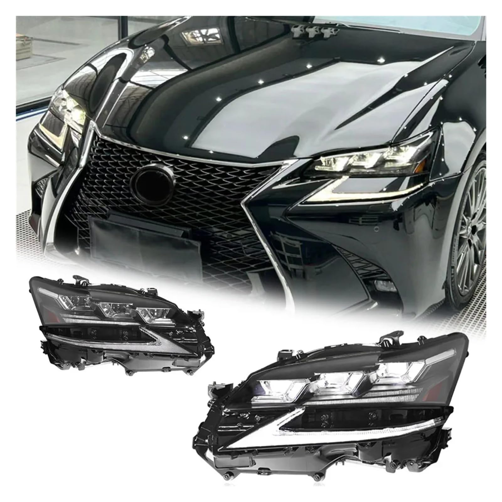 Pasuje do Lexus GS 16-20 w nowym stylu pełna dioda LED DRL reflektor samochodowy montaż sygnału akcesoria samochodowe zmodyfikowana lampa stylizacja reflektory LED