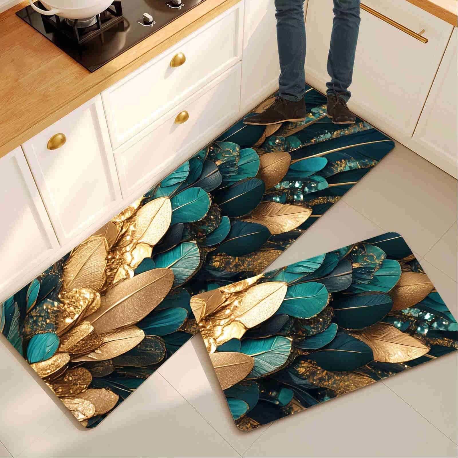 Alfombra cocina lavable antideslizante juego antifatiga contra dolores y resbalones 2 uds