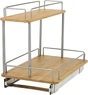 Household Essentials 1265B-1 Glidez Under Sink Sliding Organizer | Pull Out Cabinet Shelf | Wood | 11.5 Inches Wide - coolthings.us