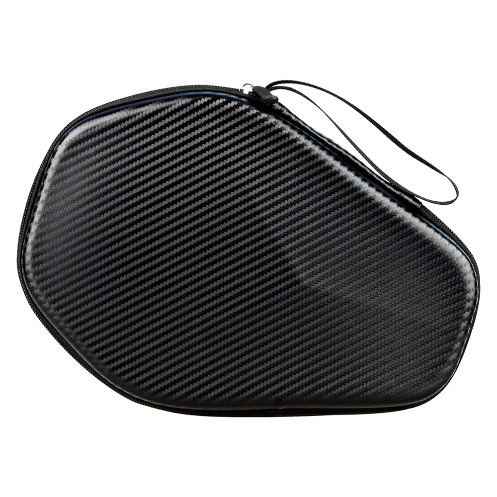Rintifia Ellipses Ping Pong Paddle Case, Hard Shell Storage Bag For 2 Paddles & 4 Balls, Anti-Drop, Anti-Scratch (Gray
