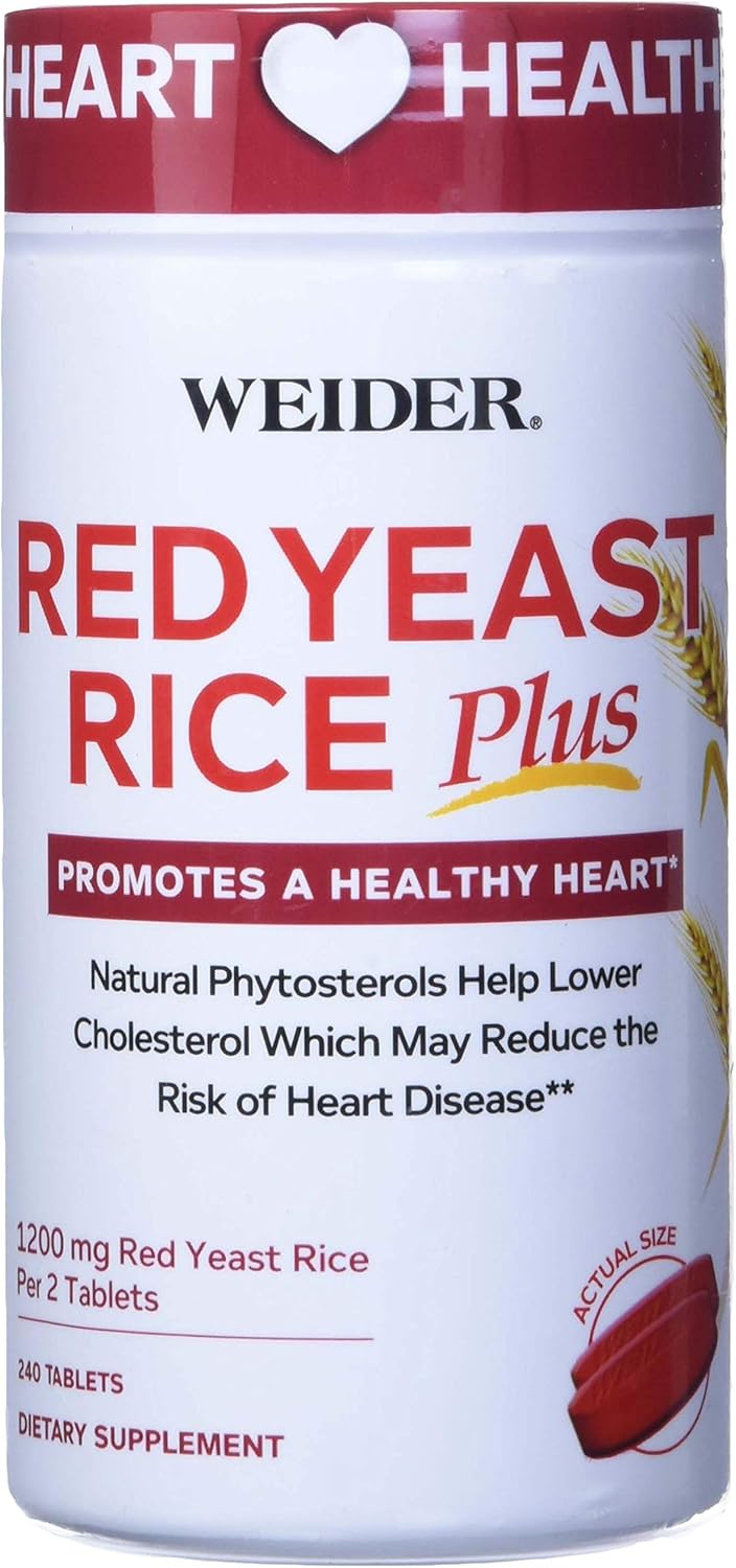 Weider Red Yeast Rice Plus 1200 mg suplemento dietético 240 comprimidos
