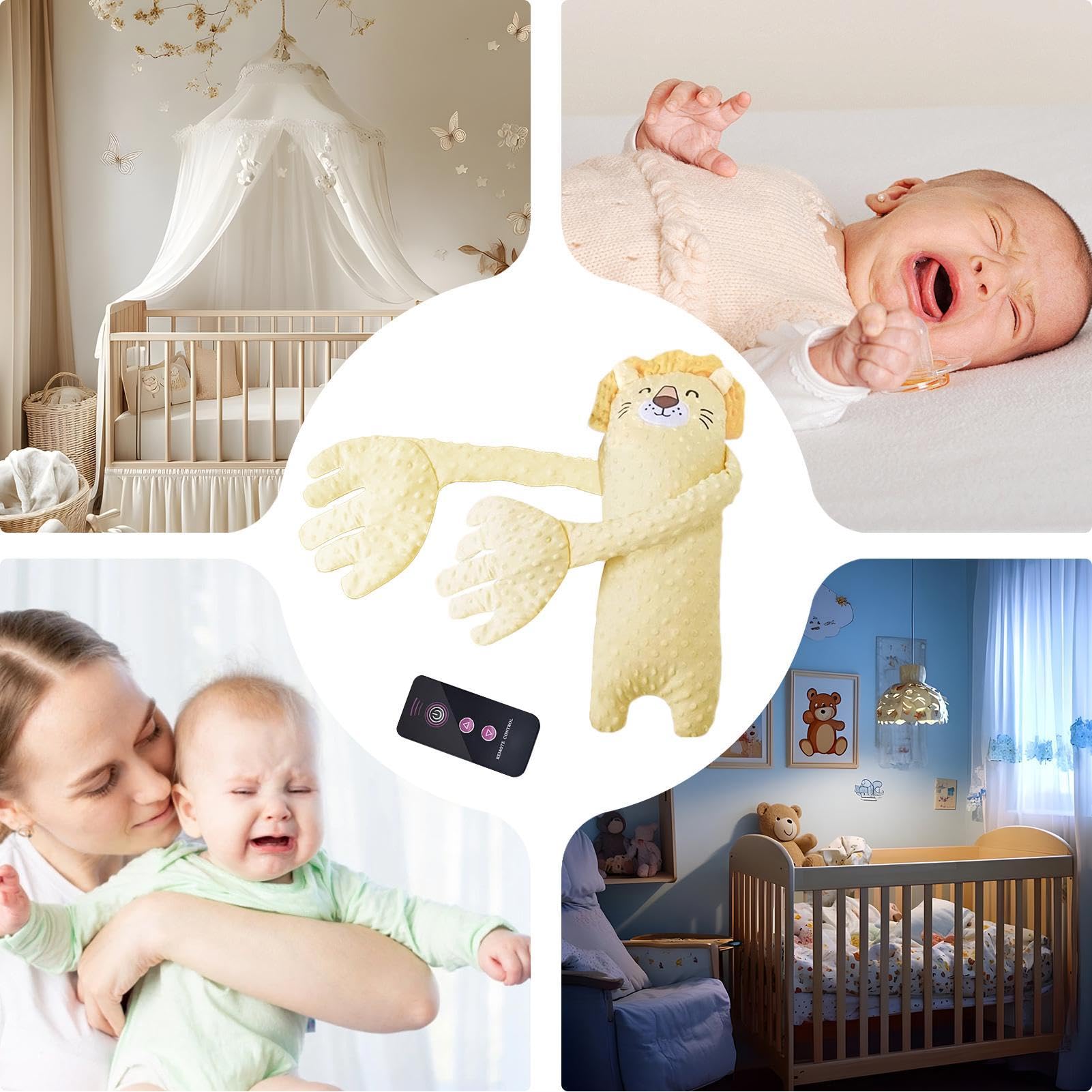 cuscinoper picchiettare la schiena del neonato - cuscinocomfort in peluche per il sonno del bambino, cuscinodi supporto per accarezzare il ritmo morbido, compagno calmante per alleviare lo stress p