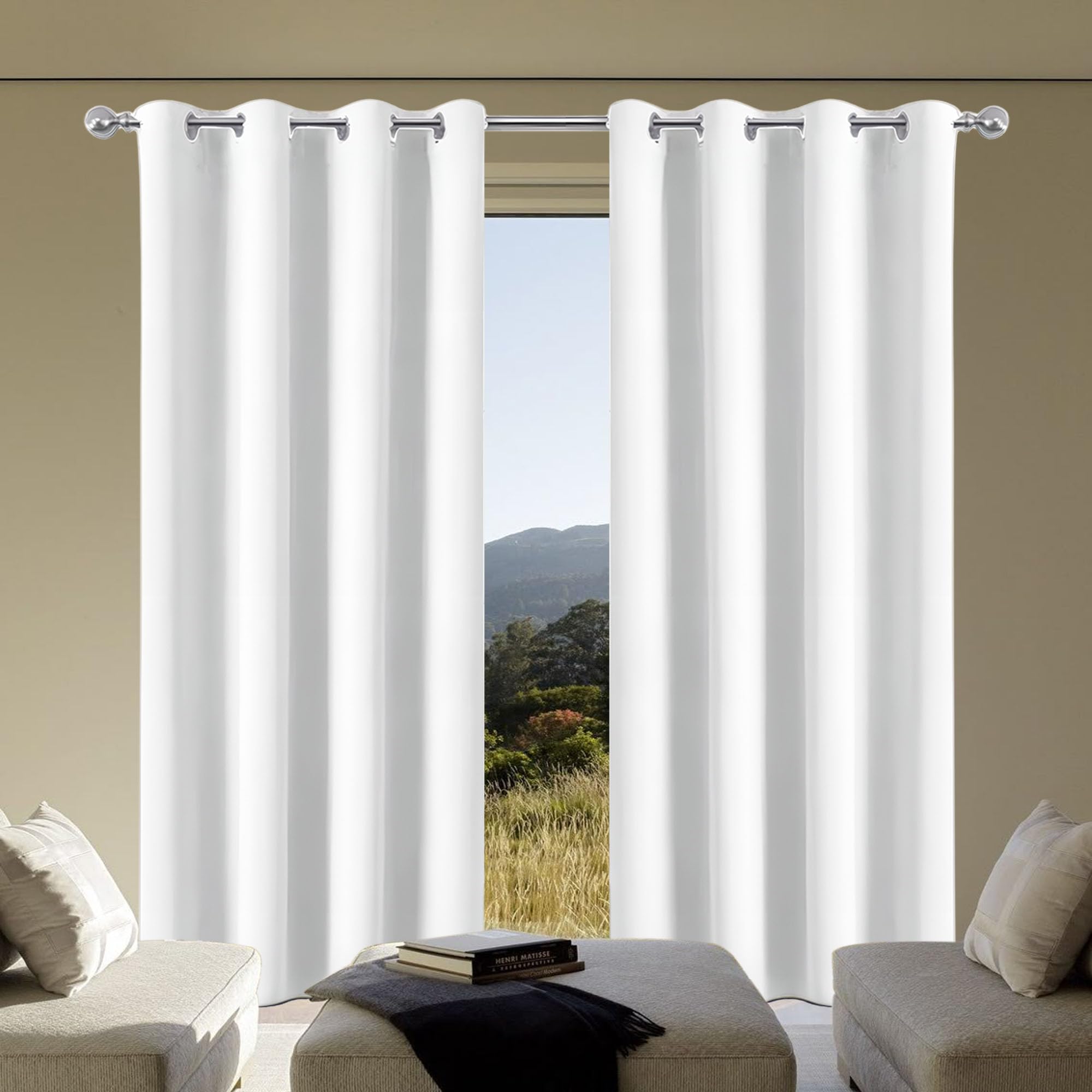 Rideau occultant design moderne 190x300 en polyester lourd de qualité