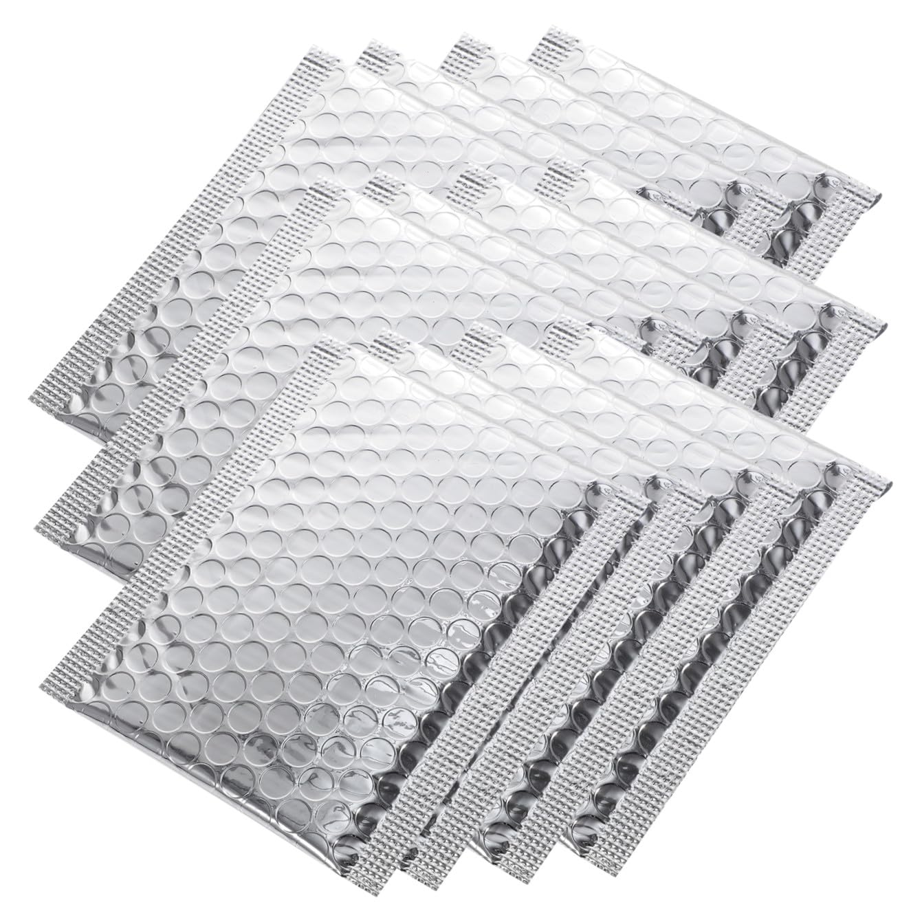 Uonlytech 100 pièces Enveloppes à Bulles Auto Adhésives Argentées Sacs Dexpédition Rembourrés pour Colis Protection pour Textiles et Articles