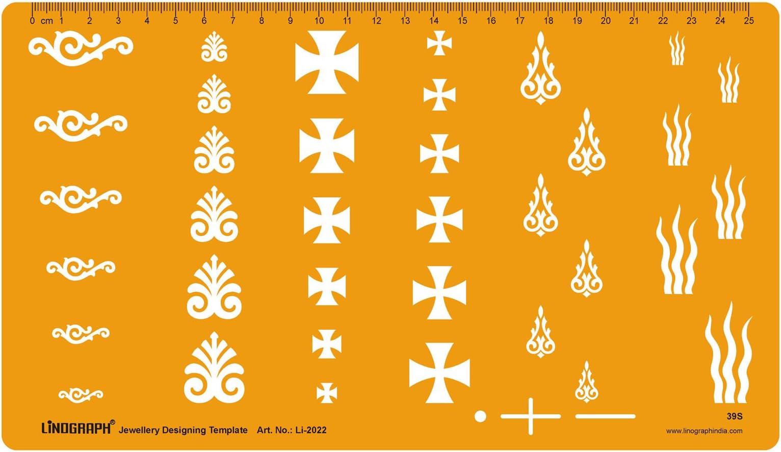 Jewellery Design Template Art & Craft Floral Design Template Stencil Symbols Technical Drafting Drawing Scale