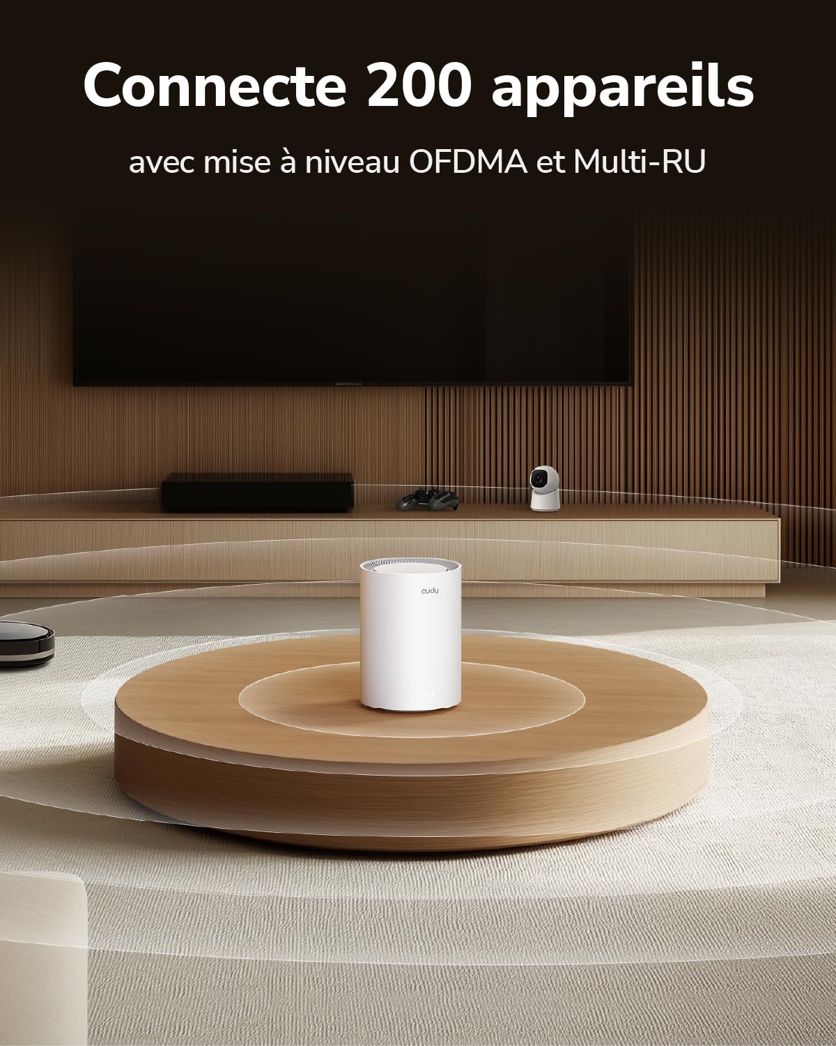 Cudy BE3600 Gigabit Wi-FI 7 Système Mesh, 270 m², M3600 3-Pack | Wi-Fi 7 double bande 2882 + 688 Mbps, 3 ports GbE, réseau maillé sans interruption, VPN WireGuard/OpenVPN/IPsec, MLO