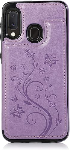 Miniatura 7 de Funda de teléfono para Samsung Galaxy A10eA20e con protector de pantalla de vidrio templado y tarjetero con soporte para tarjetero, accesorios de