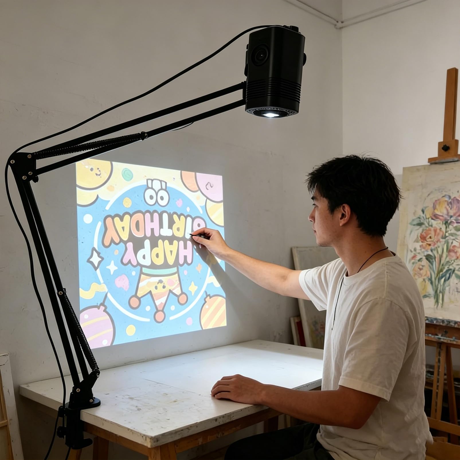Generisch Proiettore di pittura per artisti: proiettore wireless per schizzi precisi, ideale per principianti ed esperti, facile da usare e versatile